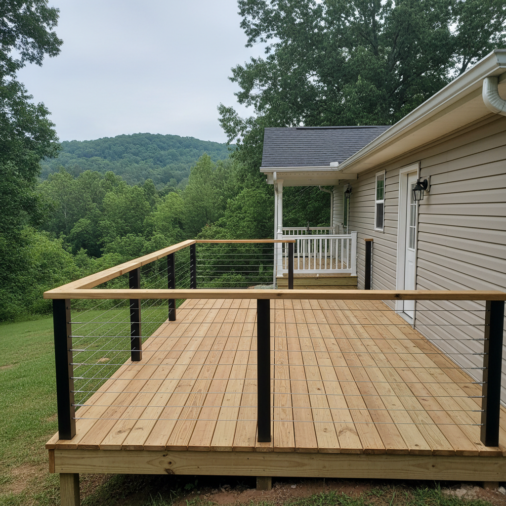 Custom Deck Design completed by New Look Deck Inc in North Little Rock, AR